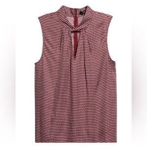 Judith & Charles Women’s Sleeveless Blouse Mathys Geo Print Plum New size 0-2